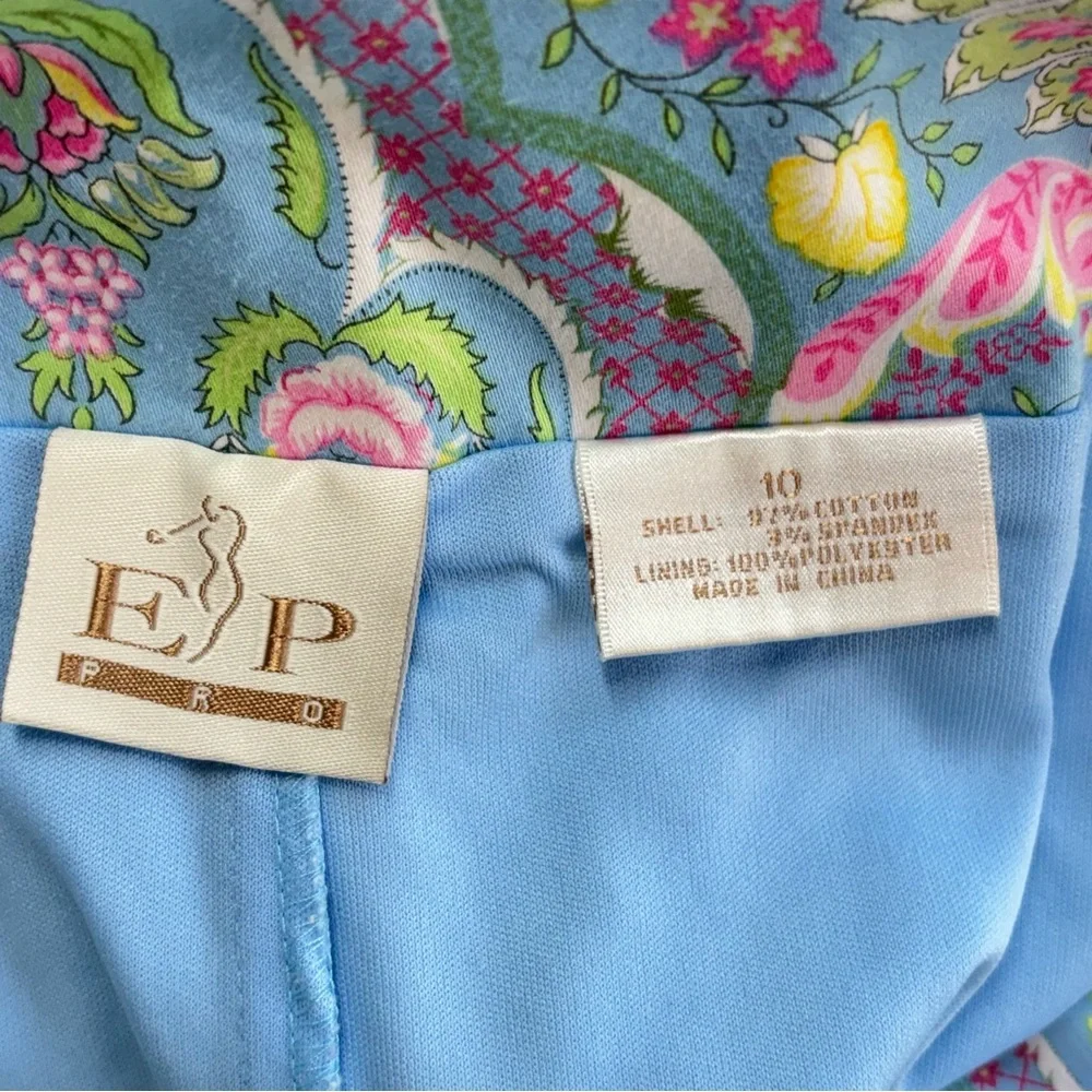 EP Pro Golf Skort Vintage Bridgerton Style Floral Print Mini Skort 10 Large - Picture 9 of 13